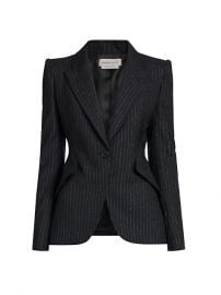 Pinstripe Peak Shield Blazer Jacket at Saks Fifth Avenue